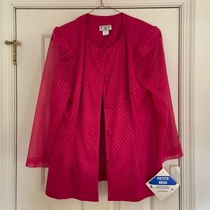NWT pink jacket size 16 petite